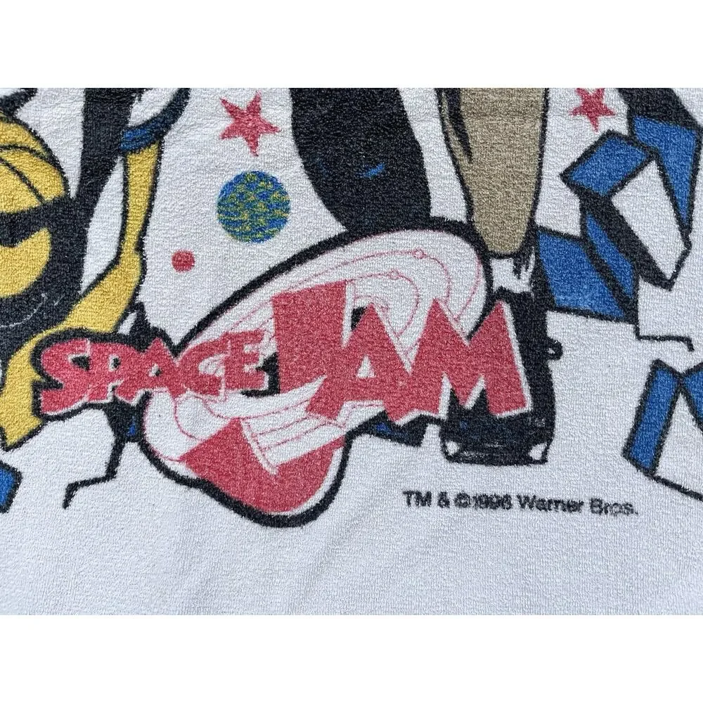 Michael Jordan Space Jam Beach Towel Bugs Bunny Daffy Duck 1996 USA Franco 30x55